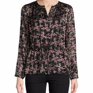 Rebecca Taylor Floral Crewneck Top